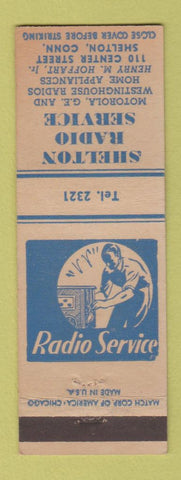 Matchbook Cover - Shelton Radio TV Service CT low phone #