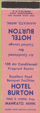 Matchbook Cover - Hotel Burton Mankato MN