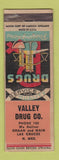Matchbook Cover - Valley Drug Company Las Cruces NM low phone # WEAR