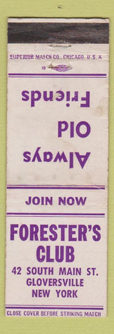 Matchbook Cover - Forester's Club Gloversville NY WEAR