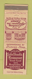 Matchbook Cover - John Ebersole's Restaurant White Plains NY