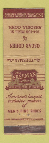 Matchbook Cover - Freeman Shoes Oscar Cohen Ansonia CT WEAR