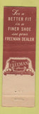 Matchbook Cover - Freeman Shoes Oscar Cohen Ansonia CT WEAR
