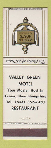 Matchbook Cover - Valley Green Motel Keene NH