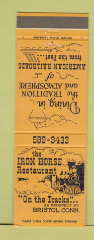 Matchbook Cover - Iron Horse Restaurant Bristol CT