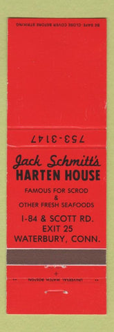Matchbook Cover - Jack Schmitt's Harten House Waterbury CT