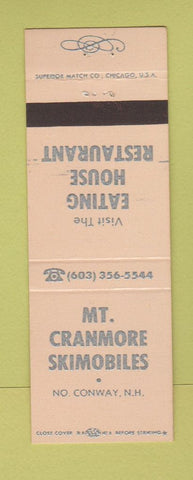 Matchbook Cover - Mount Cranmore Snowmobiles North Conway NH Eating House