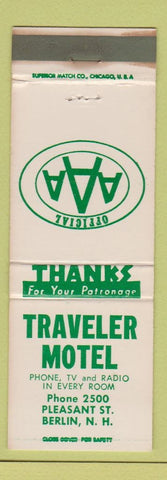Matchbook Cover - Traveler Motel Berlin NH WEAR