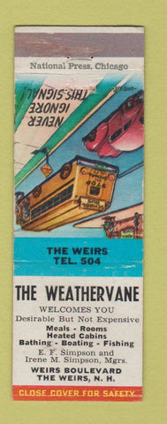 Matchbook Cover - The Weathervane The Weirs NH WEAR