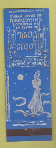 Matchbook Cover - Lotus Bowl Chinatown San Francisco CA girlie