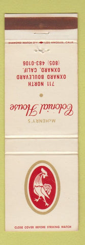 Matchbook Cover - Colonial House Oxnard CA rooster