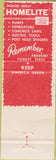 Matchbook Cover - Homelite Chain Saws Dallas TX