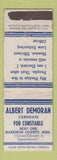 Matchbook Cover - Albert Demoran Constable Election Harrison County MS WEAR