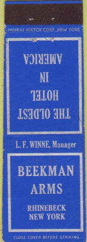 Matchbook Cover - Beekman Arms Hotel Rhinebeck NY Federal