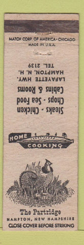 Matchbook Cover - The Partridge Hampton NH WORN