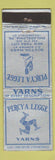 Matchbook Cover - Percy Legge Yarns Philadelphia Boston WEAR