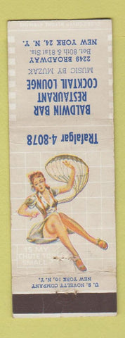 Matchbook Cover - Baldwin Bar Restaurant Muzak New York City pinup