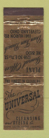 Matchbook Cover - Universal Cleaning Dyeing Cleveland OH WEAR