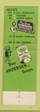 Matchbook Cover - Andersens Pea Soup Restaurant Buellton CA