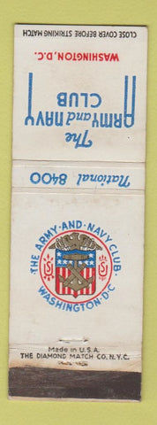 Matchbook Cover - Army and Navy Club Washington DC WEAR