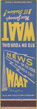 Matchbook Cover - WAAT Radio NJ
