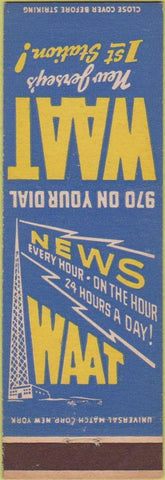 Matchbook Cover - WAAT Radio NJ