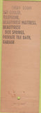 Matchbook Cover - Colonial Motor Lodge Baton Rouge LA Advance