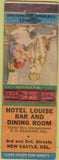Matchbook Cover - Hotel Louise Bar New Castle DE