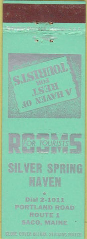 Matchbook Cover - Silver Spring Haven Saco ME