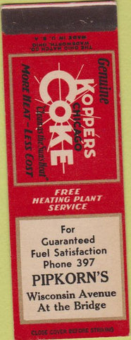 Matchbook Cover - Koppers Coke Coal Pipkorn's SAMPLE