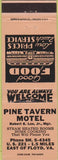Matchbook Cover - Pine Tavern Motel Floyd VA peach