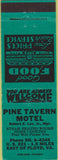 Matchbook Cover - Pine Tavern Motel Floyd VA green