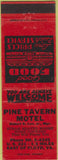 Matchbook Cover - Pine TAvern Motel Floyd VA red