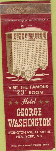 Matchbook Cover - Hotel George Washington New York City WEAR
