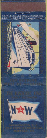 Matchbook Cover - N and W Shipping Lines Norfolk VA