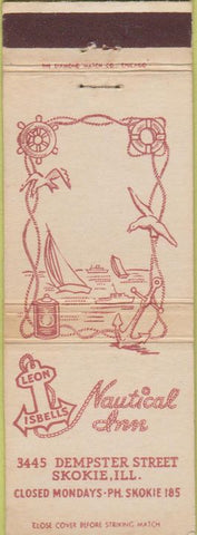 Matchbook Cover - Nautical Inn Skokie IL