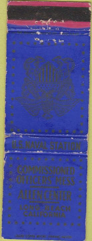 Matchbook Cover - Officers Mess Allen Center Long Beach CA CREASES