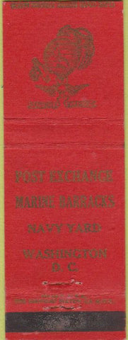 Matchbook Cover - Post Exchange Marine Barracks Washington DC