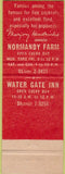 Matchbook Cover - Normandy Farm Potomac MD girlie Washington DC