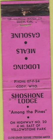 Matchbook Cover - Shoshone Lodge Yellowstone Park WEAR