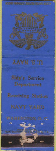 Matchbook Cover - United States Navy service dept Washington DC WORN