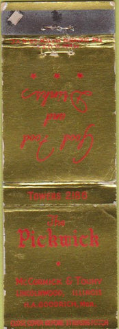 Matchbook Cover - The Pickwick Lincolnwood IL