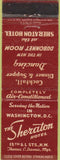 Matchbook Cover - Sheraton Hotel Washington DC WEAR