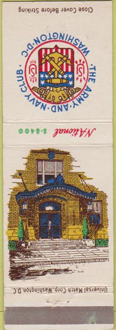 Matchbook Cover - Army and Navy Club Washington DC