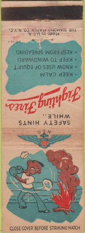 Matchbook Cover - US Navy Safety Fire