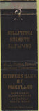 Matchbook Cover - Citizens Bank of Maryland Riverdale Bladensburg