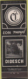 Matchbook Cover - Didesch Funeral Home Dubuque IA