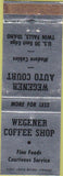 Matchbook Cover - Wegener Coffee Shop Twin Falls ID Silver
