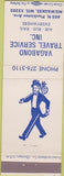 Matchbook Cover - Vagabond Travel Service Milwaukee WI