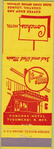Matchbook Cover - Conchas Hotel Tucumcari NM
